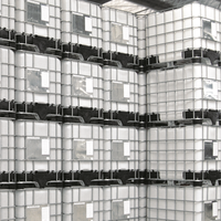 Conteneur IBC de stockage de liquides de 1000 litres (275 gallons), matériau HDPE de qualité alimentaire, réservoir d'eau en plastique, prix de gros