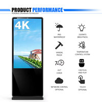 55 65 75 86 pouces Digital Signage Publicité Machine Extérieure Lcd Affichage Publicité Écran
