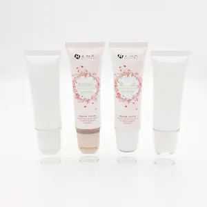 Supplier custom printed PE PP soft plastic cosmetic hand cream Neck cream empty packaging tube with roller lid