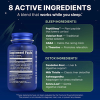 Capsules Détox pour l'Équilibre du Sommeil |   Programme de nettoyage de 10 jours 7-en-1 avec Ashwagandha, L-Théanine, Chardon-Marie et GABA |   OEM, certifié GMP