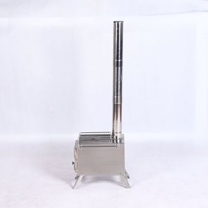 Estufa Portátil de Leña de Acero Inoxidable para Acampar al Aire Libre, Plegable, Ligera, para Cocinar y Calentar, Ideal para Viajes - Product Image 2