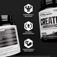 Poudre de créatine monohydrate pure OEM ODM pour boisson, gain musculaire, force, supplément de protéines de créatine