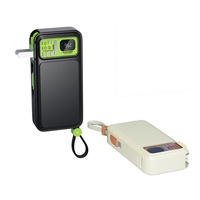 Chargeur portable pratique avec câble intégré, charge rapide PD 22,5 W, prise secteur, batterie au lithium polymère PVC 20 000 mAh