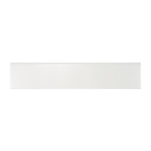 Satin White Ceramic Skirting 12x60 Cm 8 Mm Thickness Irregular Edges For Wall Base Trim - Product Image 1