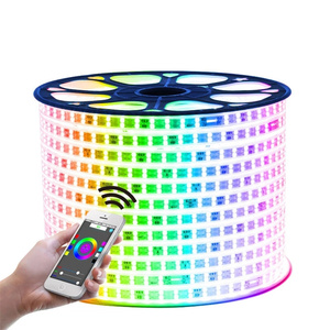 Bande lumineuse à <span class=keywords><strong>LED</strong></span> pour la musique Sync RGB 5050 <span class=keywords><strong>Ruban</strong></span> flexible de contrôle BT pour la décoration de salle de fête <span class=keywords><strong>TV</strong></span> Rétroéclairage - Product Image 2