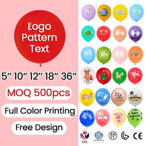 Hayvan Desenli Baskılı Şeffaf Pembe Doğum Günü Süsleme Globo Parti Kişiselleştirilmiş Lateks Özel Reklam Logolu Balon - Product Image 1