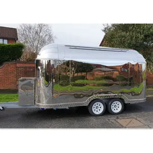 Street mobile food trailer fast Hamburg and pizza food truck for sale