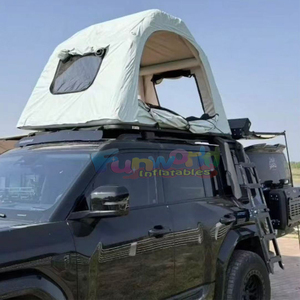 Tente gonflable flottante commerciale avec auvent rétractable pour la détente aquatique et le camping - Product Image 2