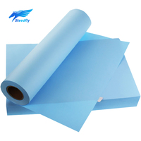 Papel de Plotter Azul de Doble Cara de Alta Calidad de 20''* 50 Yardas para Dibujo de Ingeniería Industrial, Rollo de Papel CAD