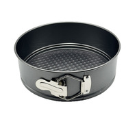 Moule à gâteau en forme de ressort noir à fond amovible revêtement antiadhésif amovible plateaux de moule à gâteau de cuisson