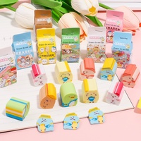 Adorables gommes à effacer en caoutchouc DEXIN en forme de dessins animés créatifs en trois dimensions, modèle O14, adaptées aux enfants, pour les prix et les cadeaux