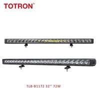 Barre lumineuse LED à une rangée de 32 pouces 72W pour voiture, 4x4, camion tout-terrain, fournie par l'usine