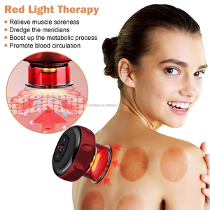 Commercio all'ingrosso intelligente coppettazione dinamica Set 12 livelli coppettazione Kit per terapia di massaggio con luce rossa terapia di calore penetra - Product Image 2