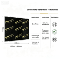 Feuille d'insonorisation automobile en aluminium de 2 mm, feuille d'amortissement des vibrations en butyl, insonorisant résistant à la chaleur pour compartiment moteur