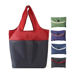 Thiết kế dễ dàng mang theo nhỏ có thể gập lại Pocket <span class=keywords><strong>Tote</strong></span> polyester tái sử dụng gấp Túi mua sắm - Product Image 1