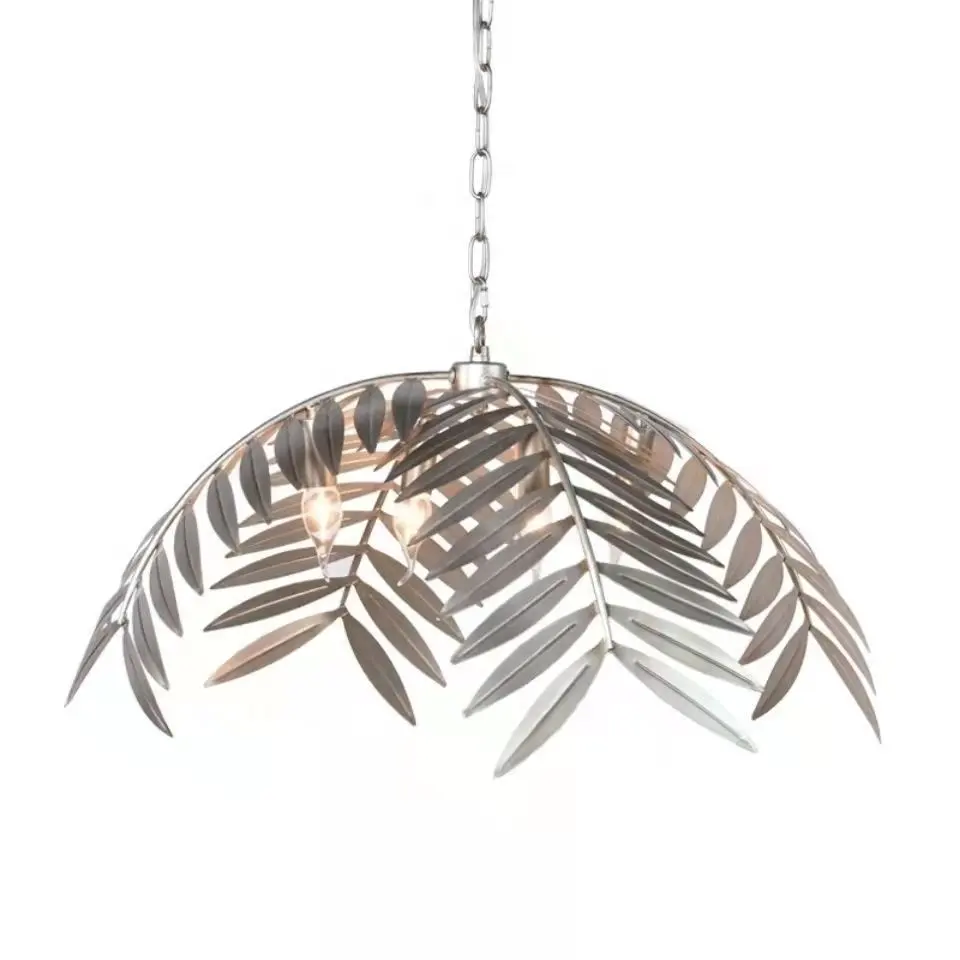 Современная домашняя Подвесная лампа в форме цветка, листового листа, железная металлическая Подвесная лампа для ресторана, столовой