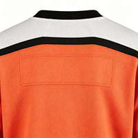 Maillot de hockey sur glace unisexe personnalisé pour équipe, neuf, avec nom brodé, imprimé, polyester, transfert thermique, 220g, manches longues