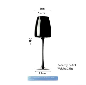 Calice da Vino in Cristallo Nero Ultra-Sottile Black Magic, Bicchiere da Degustazione Moderno e Minimalista - Product Image 5