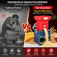 Moulin à marteaux professionnel à double usage (sec/humide) pour aliments de volaille, moulin à maïs électrique anti-colmatage pour l'alimentation animale
