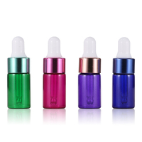 Flacon compte-gouttes en verre ambré transparent pour échantillons de sérum oculaire, huile essentielle pour cuticules, 1 ml, 2 ml, 3 ml, vente en gros