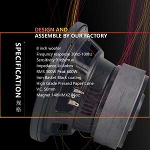 Subwoofer para Auto <span class=keywords><strong>Sony</strong></span> Xplod de 8 Pulgadas con Bajos Potentes y Buena Calidad, 300W RMS, 600W MÁX, DVC 4 Ohmios, <span class=keywords><strong>Altavoces</strong></span> Woofer de Audio y Bocina de Sonido para Graves de <span class=keywords><strong>Coche</strong></span> - Product Image 3