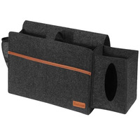 Organisateur de sac de rangement en feutre durable avec logo personnalisé Caddy de rangement de chevet en feutre suspendu avec boîte à mouchoirs et poche pour bouteille d'eau