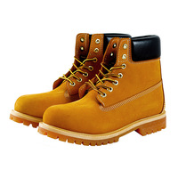 Bottes de travail de sécurité pour hommes, imperméables, en cuir véritable, style rhubarbe, avec fermeture à laçage frontal, hauteur mi-mollet