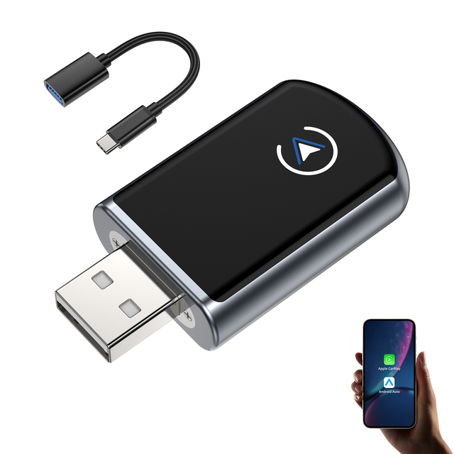 Wireless Dongle Carplay Adapter Mini Body Car Navigation Dongle Adapter Wireless for Iphone CarPlay 5.8GHz Wifi Box