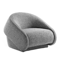 Fauteuil convertible double usage, design nordique, en velours effet nuage, pliable, extensible, multifonctionnel