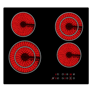 Appareils électroménagers intelligents, plaque de cuisson en céramique de 60 cm (24 pouces) avec 4 brûleurs, cuisinière électrique tactile - Product Image 1