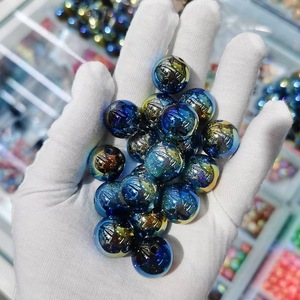 Оптовая продажа, 12 видов цветов круглые акриловые бусины 16 мм оптом, акриловые бусины для изготовления ювелирных изделий, бисерные ручки, Большая распродажа - Product Image 3