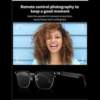 Lunettes de soleil intelligentes personnalisées TAC + UV400 avec assistant vocal IA, lecteur de musique, étanches IP65, télécommande sans fil E13-06, tendance