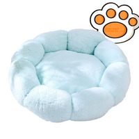 Rond Long Peluche Super Doux Chat Chien Lit De Luxe Moelleux Pet Lit De Couchage Chiot Chien Panier Coussin Tapis Portable Chat Chien Nid