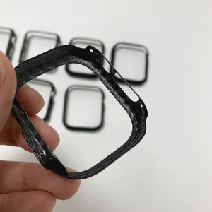Custodia in Vera Fibra di Carbonio Ultra Sottile Opaca Nera di Alta Qualità per <span class=keywords><strong>Apple</strong></span> <span class=keywords><strong>Watch</strong></span> 7 8 9 44 45mm - Product Image 2