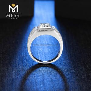 Messi Jewelry Factory Wholesale Price 925 Moissanite <b>Silver</b> Jewelry <b>Rings</b> Man Moissanite <b>Ring</b> for <b>Men</b> - Product Image 5