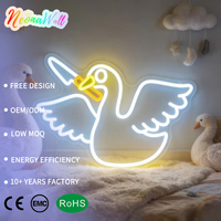Neonawall En gros Lampe murale néon LED personnalisée en forme de couteau cygne Garantie 2 ans IP65 Gradation réglable Chambre Salle de jeux Bar Fête