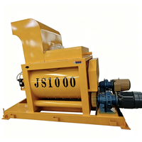 Bétonnière à double arbre à rotation forcée JS1000 |   Centrale de Béton Prête à l'Emploi Industrielle de 1000L, Machine de Malaxage