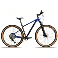 Prêt à être expédié, vélo de montagne 27,5/29 pouces avec axe traversant, 1x12 vitesses, fourche à suspension pneumatique, frein à disque hydraulique, cadre en alliage de 13,3 kg