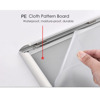 Cadre en aluminium de 25 mm de qualité supérieure avec support en PE et couvercle anti-reflet pour affichage de signalétique de bureau haut de gamme