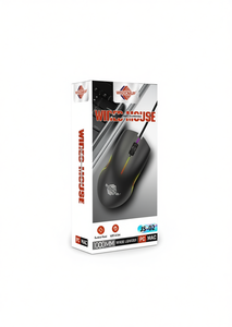 Mouse Cablato WISDONUP Js-02, Cavo da 1000mm, per PC e Mac, Ottico da Gaming con 5 Pulsanti, Retroilluminazione RGB, Ergonomico per Mano Destra - Product Image 1