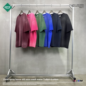 Bộ sưu tập xuân/hè 2025 áo thun thời trang đường phố cổ điển cho nam tay ngắn ngoại cỡ - Product Image 3