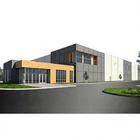 Bâtiment d'entrepôt industriel en acier, atelier de stockage, structure en acier préfabriquée, grande portée, construction d'usine