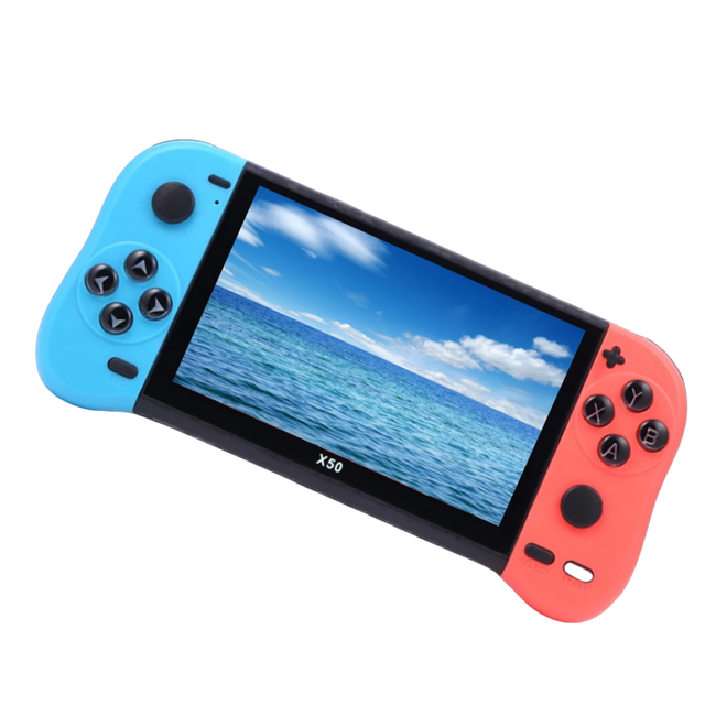 5.1 Inch H-D Screen 6800 in 1 Gaming Player X50 Handheld Mini Retro Classic Video Games Console Box Support 2 Players
