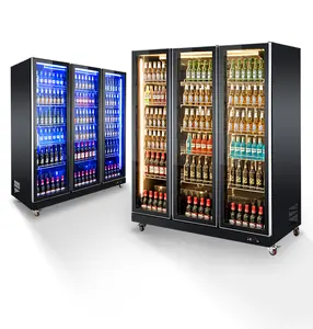 三门立式冰箱设备节能快速制冷超市便利店冰柜