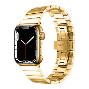 Correa de Metal de acero inoxidable para <span class=keywords><strong>Apple</strong></span> <span class=keywords><strong>Watch</strong></span>, 45mm, 44mm, 42mm, 41mm, 40mm y 38mm, Series 7, 6, 5, <span class=keywords><strong>SE</strong></span>, IWatch - Product Image 1