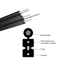 Antena exterior FTTH GJYXCH G657A1 A2 Cable de caída FTTH cable 1 2 4 núcleo cable de fibra óptica gjyxfch