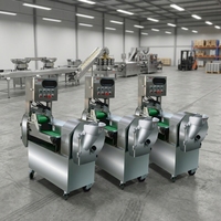 Machine à couper les légumes multifonctionnelle à double tête pour usage commercial, trancheuse, hachoir et coupe-dés automatiques pour pommes de terre, carottes et choux
