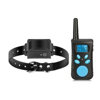 Collier de dressage pour chien 2 en 1, 500 m, étanche IP67, anti-aboiement automatique et télécommande, 100 niveaux de choc, vibration, bip, rechargeable