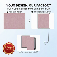 Casing Kindle Kulit PU Tekstur 3D Logo Kustom dengan Motif Kulit Buaya Aligator Elastis untuk Pembaca Ebook Kindle