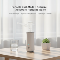 Kit de nébuliseur électrique compact et portable avec support, sortie de brume fine, filtre remplaçable, double alimentation pour usage domestique